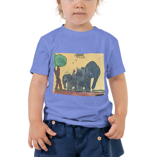 "Daddy and Baby Elelphant" Toddler Short Sleeve Tee