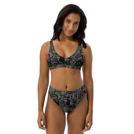 " Life and Fame" Recycled high-waisted bikini