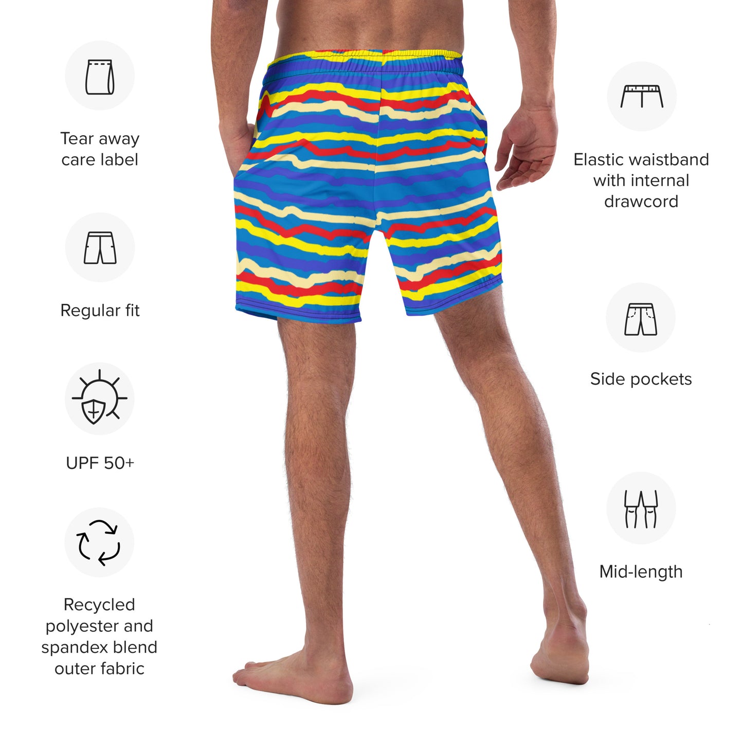 "Strips" Men's swim trunks