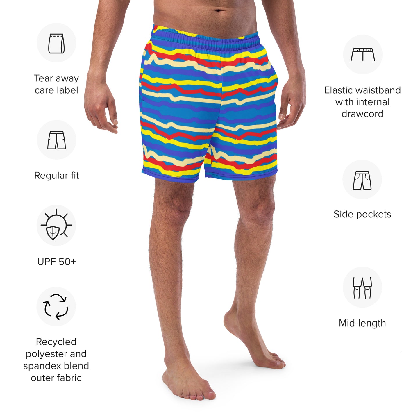 "Strips" Men's swim trunks