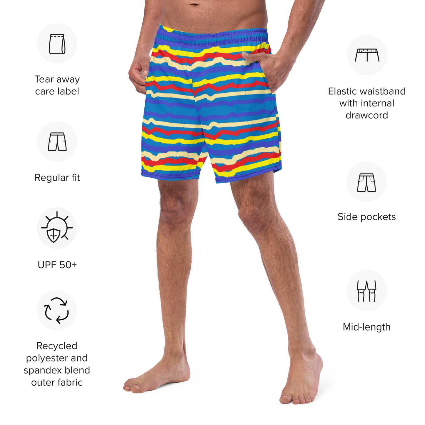 "Strips" Men's swim trunks