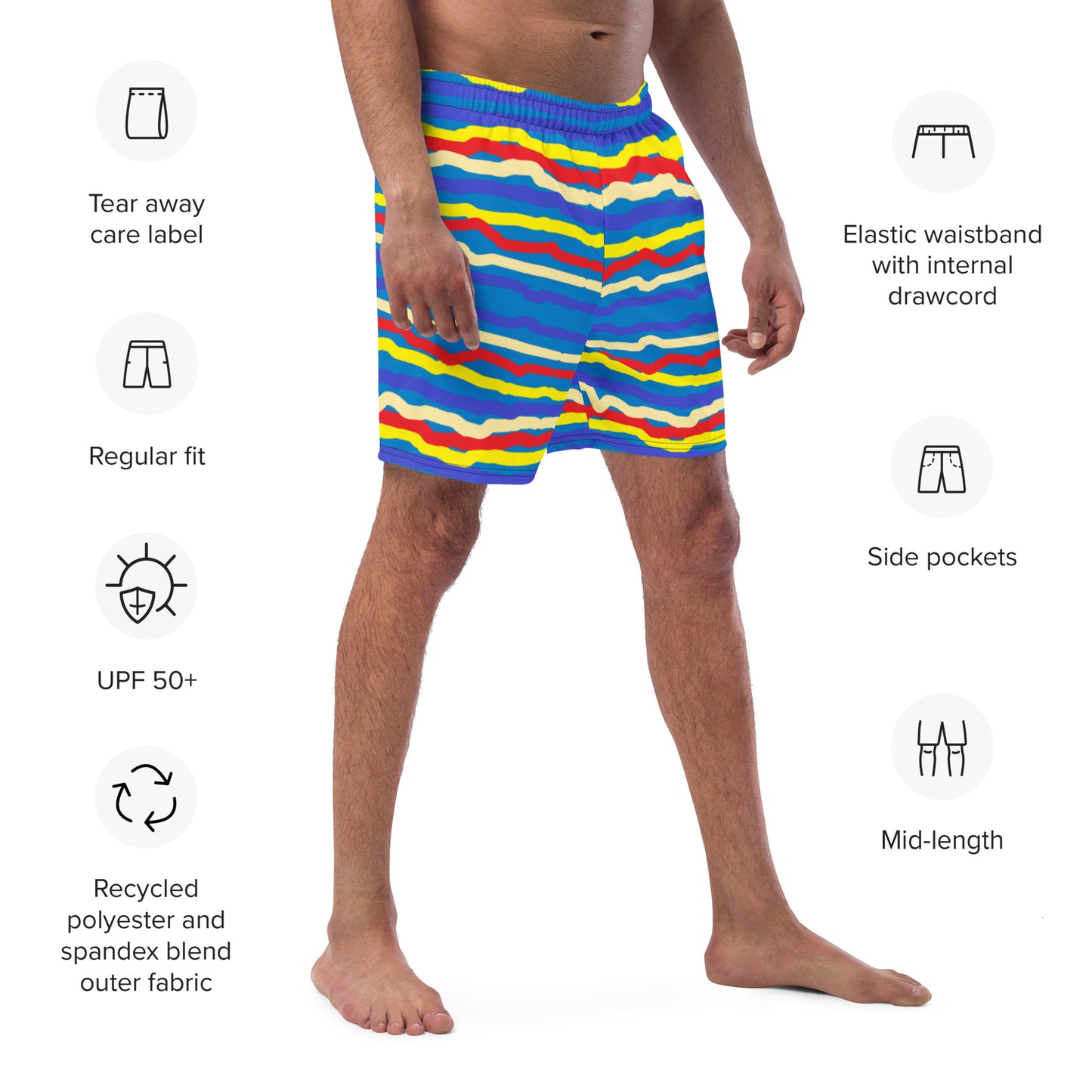 "Strips" Men's swim trunks