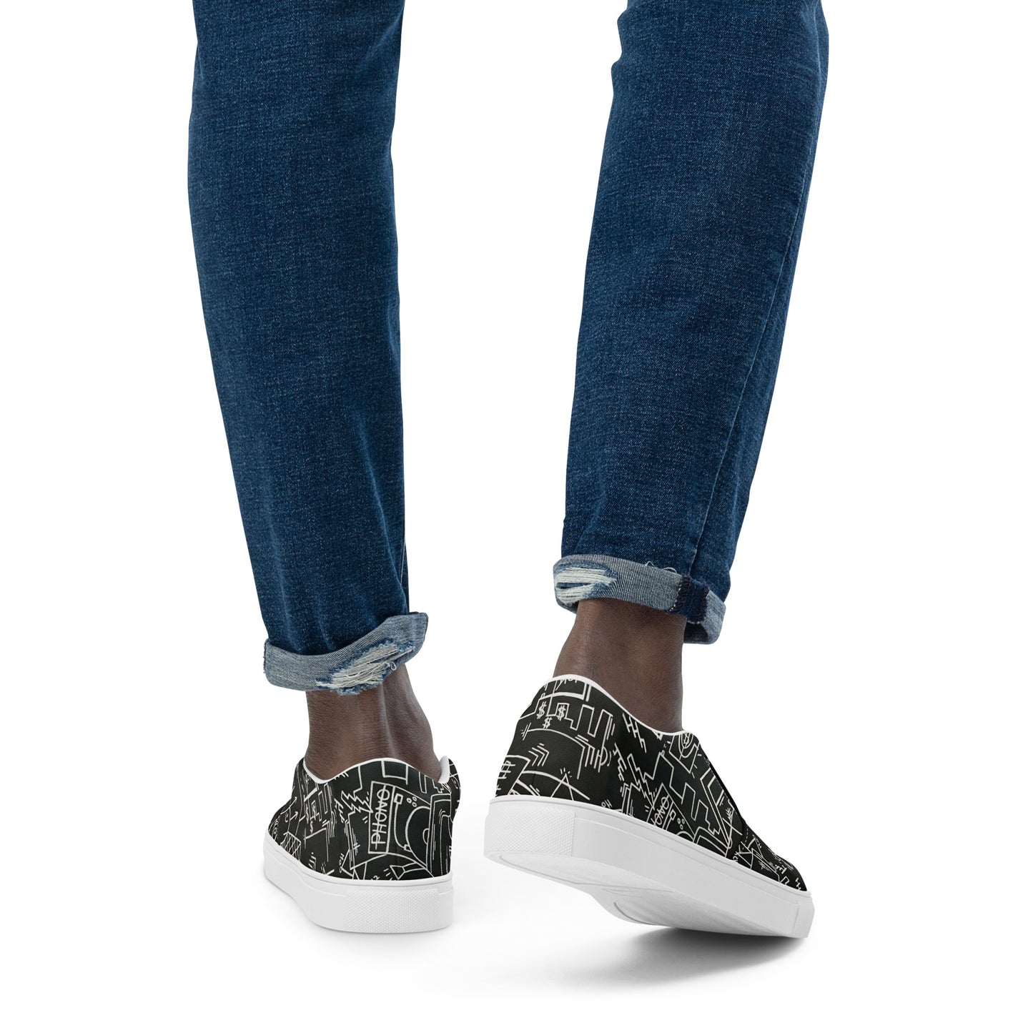 "life and Fame" Men’s slip-on canvas shoes