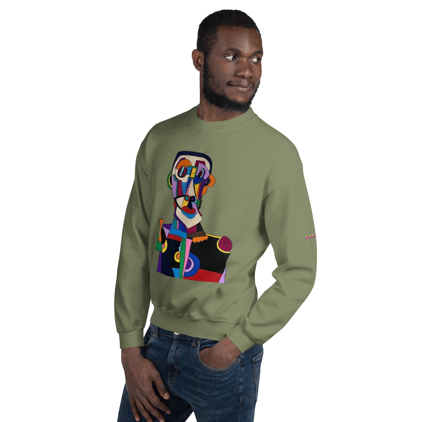 "Frantic scholar in search of happiness"Unisex Sweatshirt