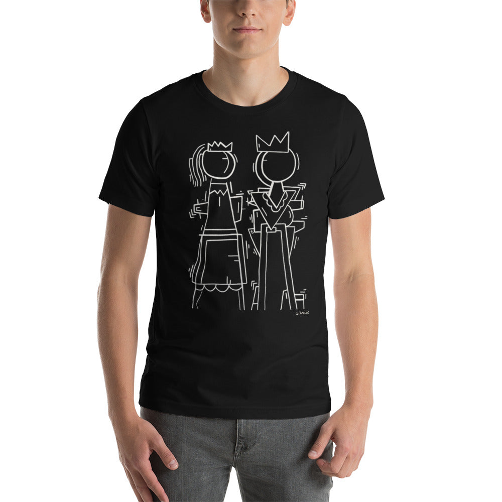 "King and Queen" all black Unisex t-shirt