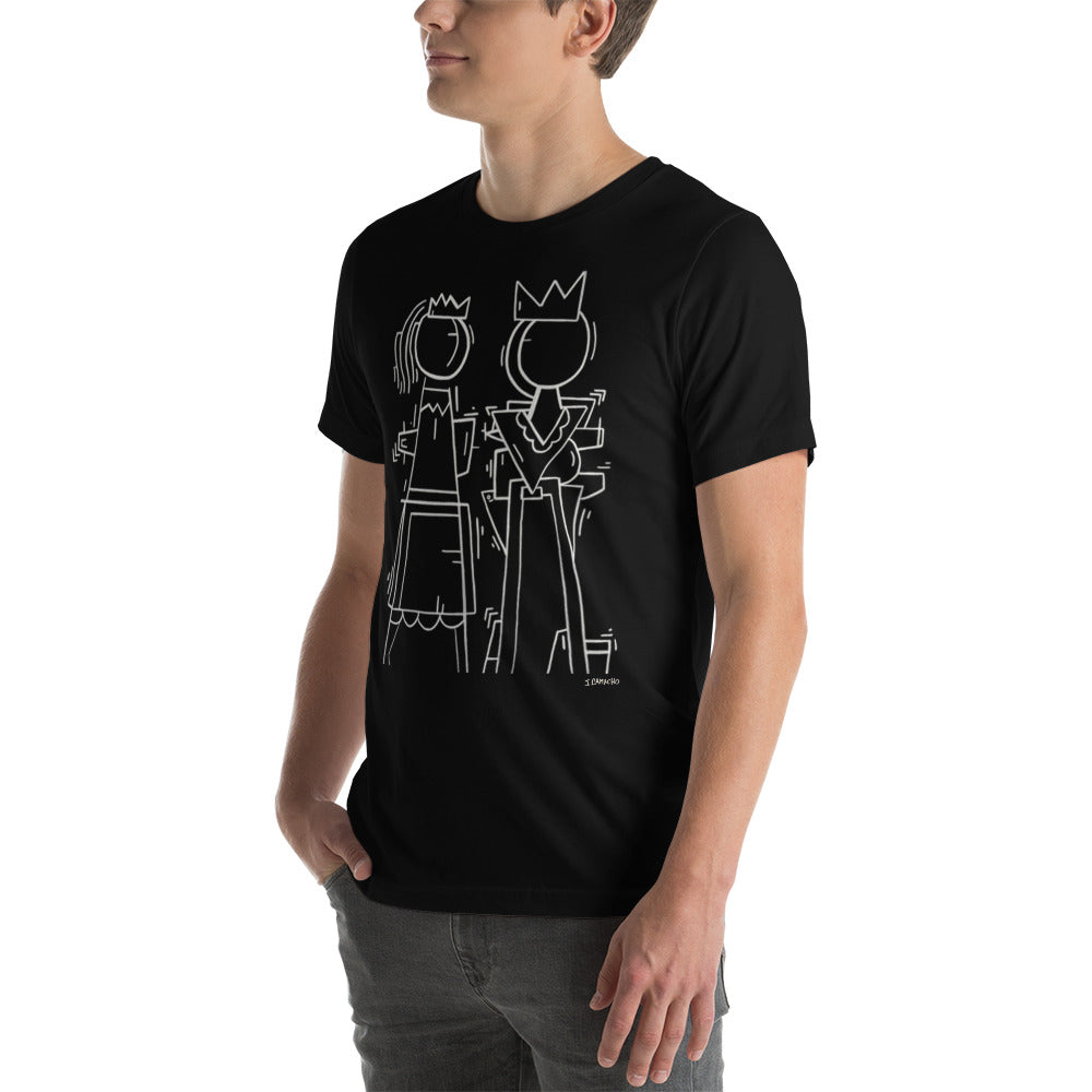 "King and Queen" all black Unisex t-shirt