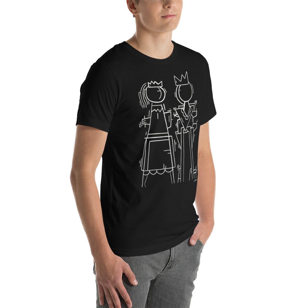 "King and Queen" all black Unisex t-shirt