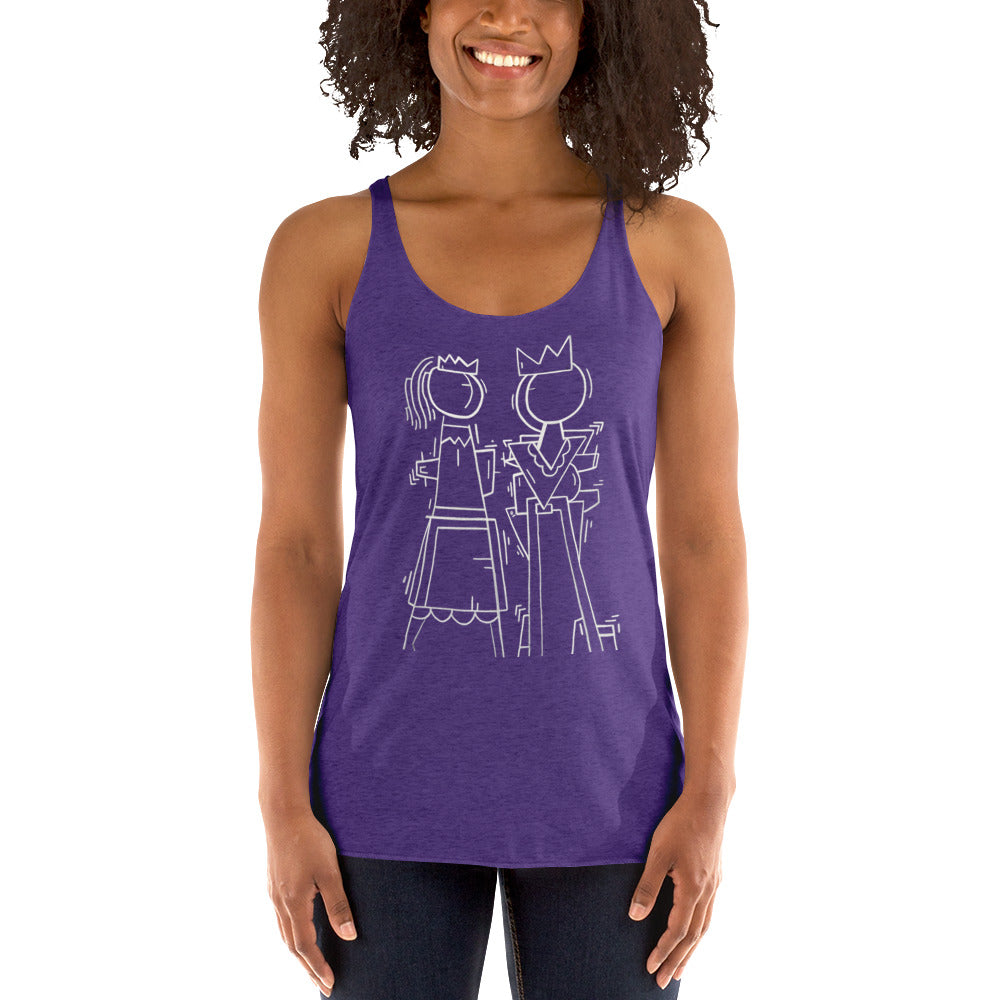 " King and Queen" Women's Racerback Tank