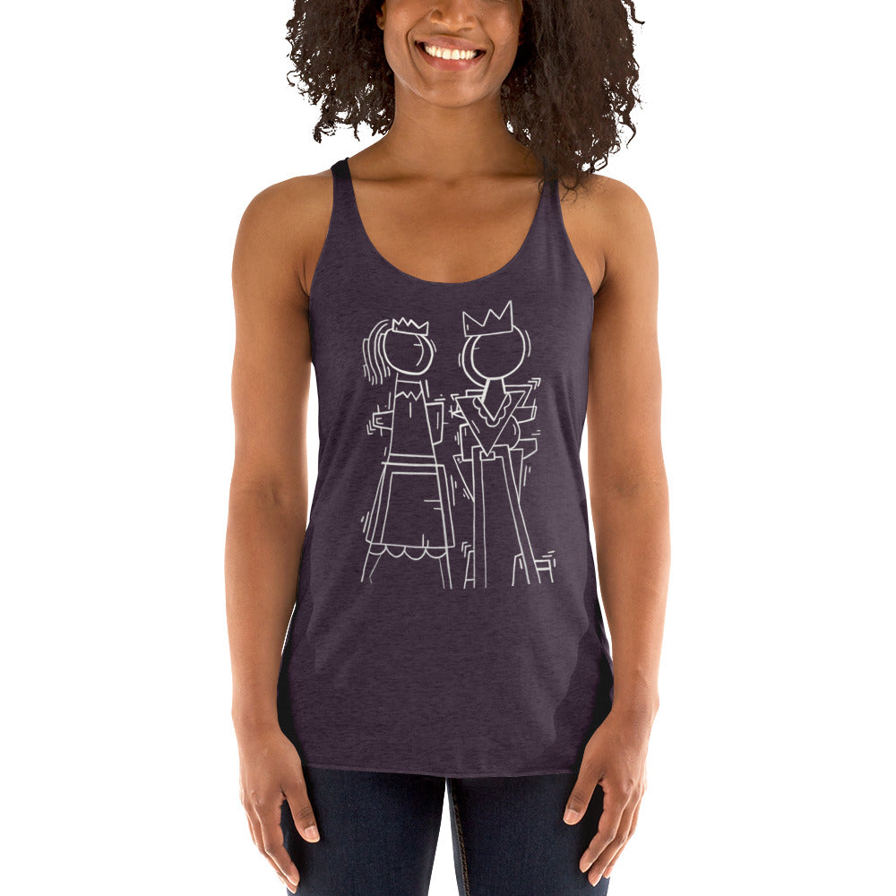 " King and Queen" Women's Racerback Tank