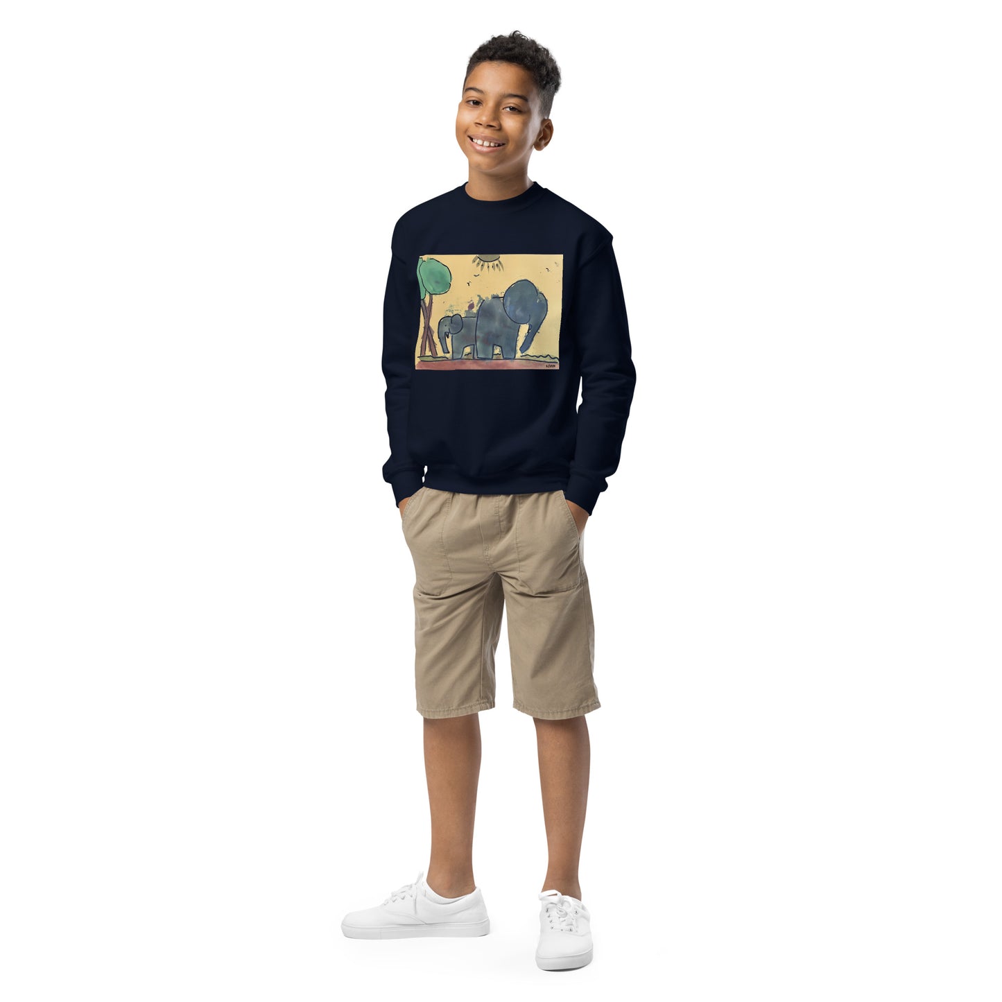 "Elephants" Youth crewneck sweatshirt