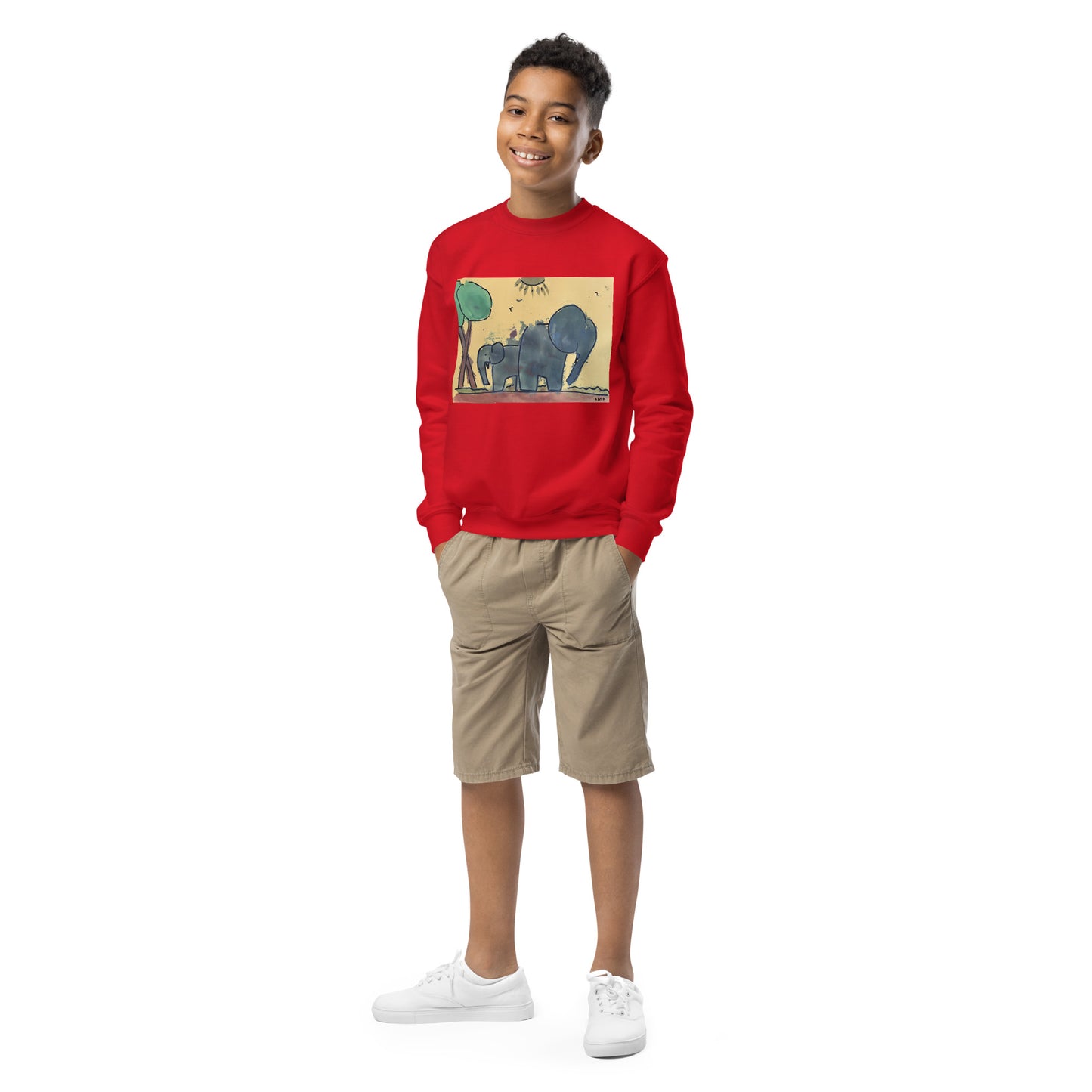 "Elephants" Youth crewneck sweatshirt