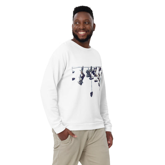 Sneaker Hanging on the wire Unisex Sweatshirt