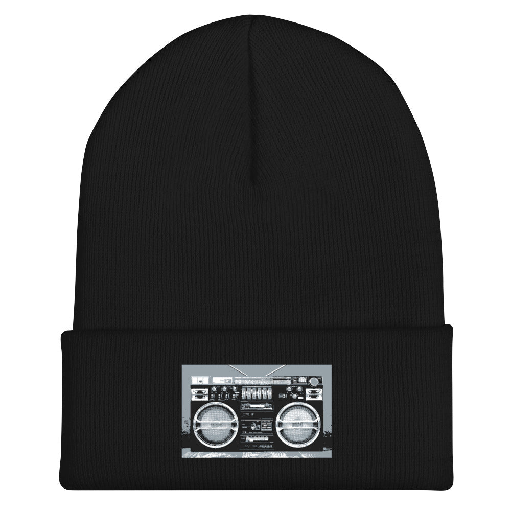 "Boom Box" Cuffed Beanie