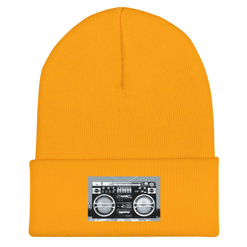 "Boom Box" Cuffed Beanie