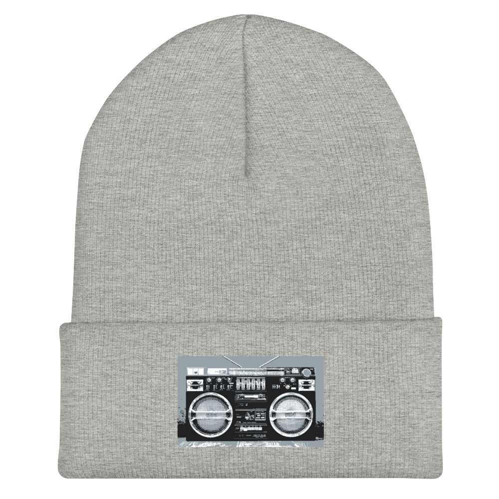 "Boom Box" Cuffed Beanie