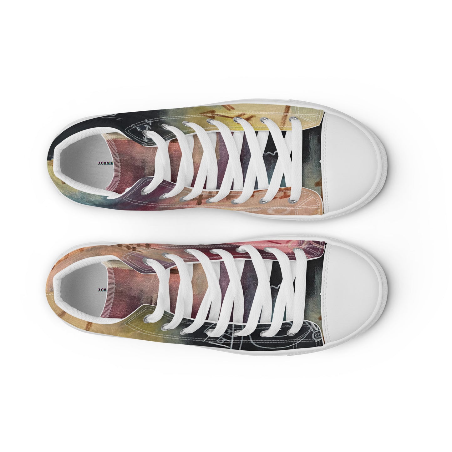 "Reflection No.7" Men’s high top canvas shoes