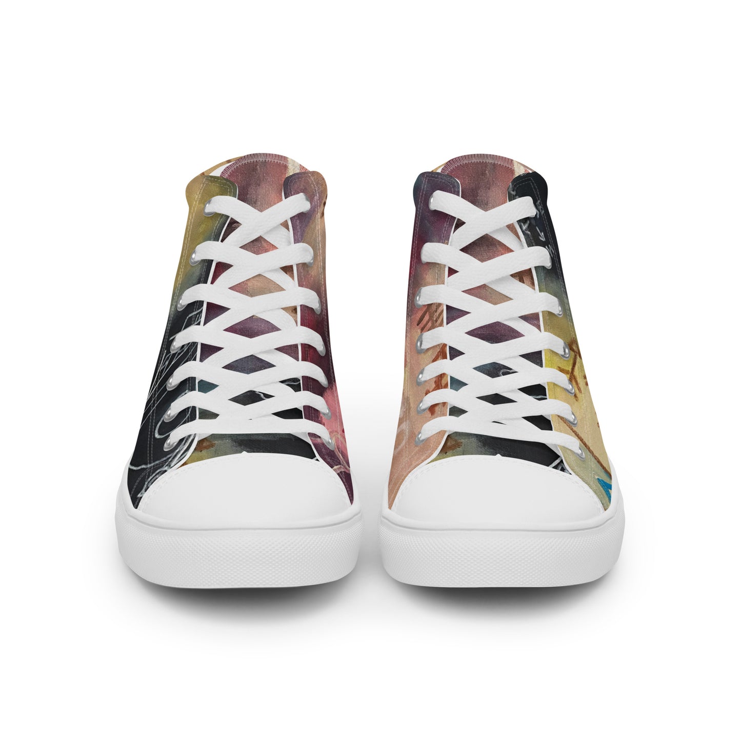 "Reflection No.7" Men’s high top canvas shoes