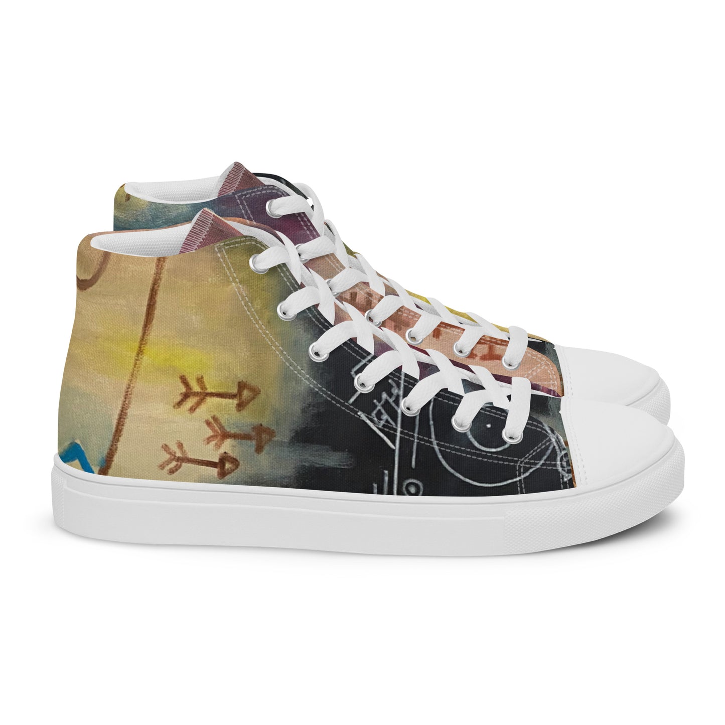 "Reflection No.7" Men’s high top canvas shoes