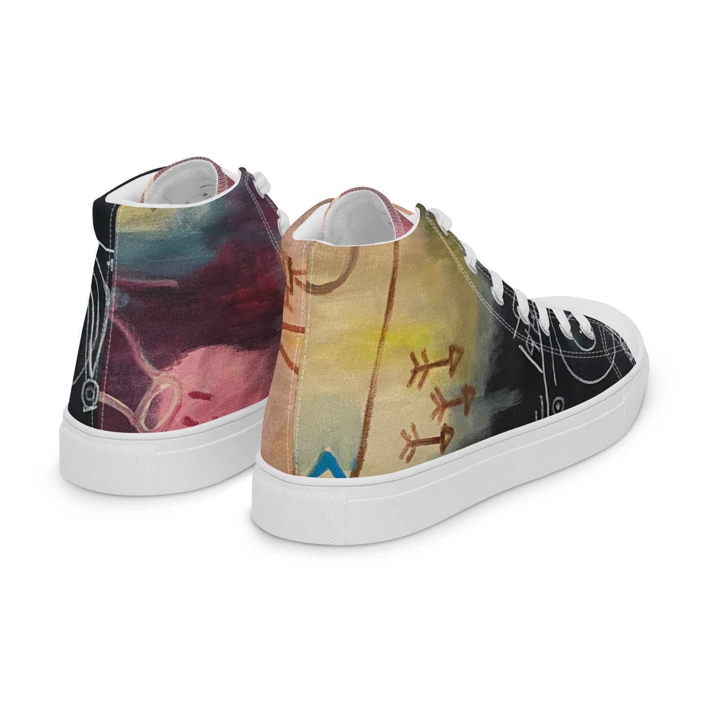 "Reflection No.7" Men’s high top canvas shoes