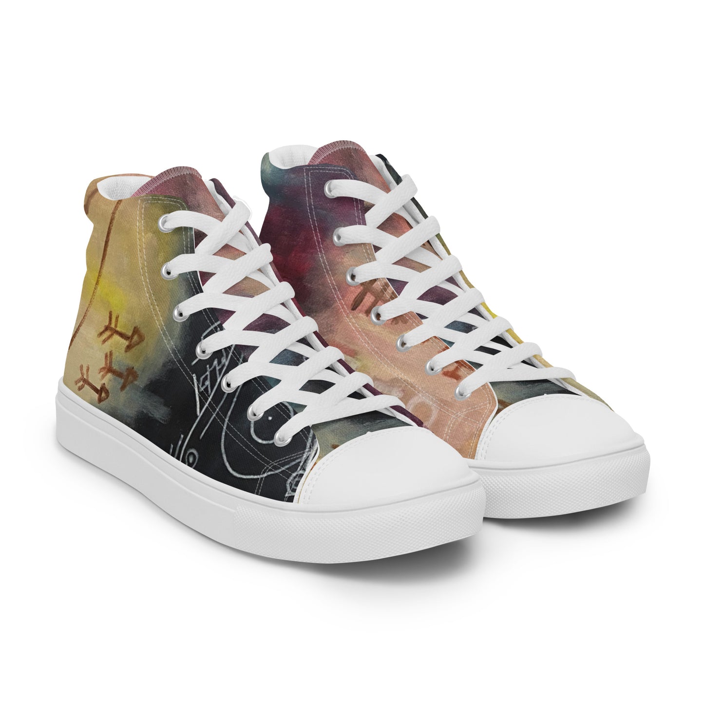 "Reflection No.7" Men’s high top canvas shoes