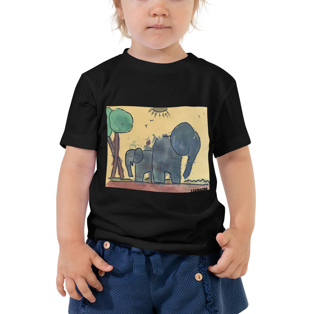 "Daddy and Baby Elelphant" Toddler Short Sleeve Tee