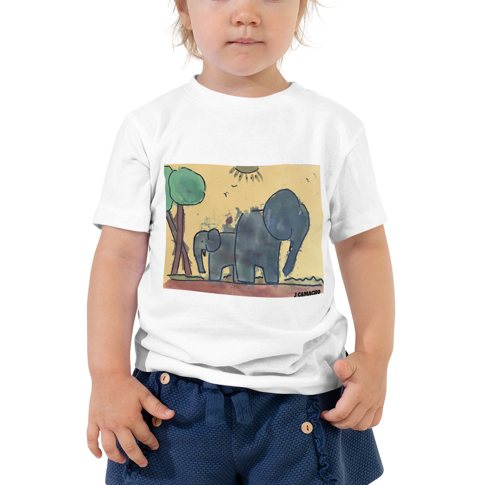 "Daddy and Baby Elelphant" Toddler Short Sleeve Tee