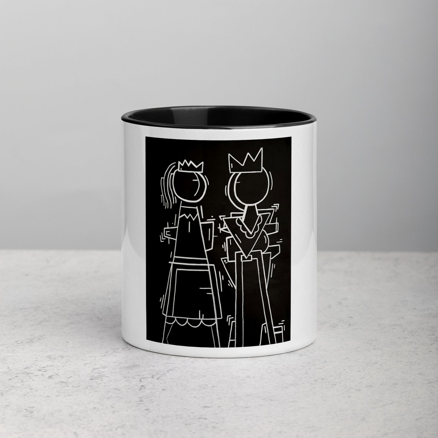 "King and Queen" Mug with Color Inside