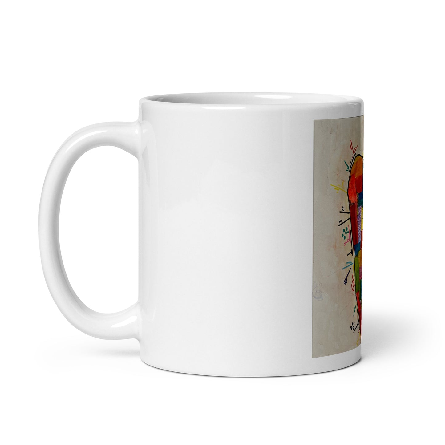 "Putting the pieces back together" White glossy mug