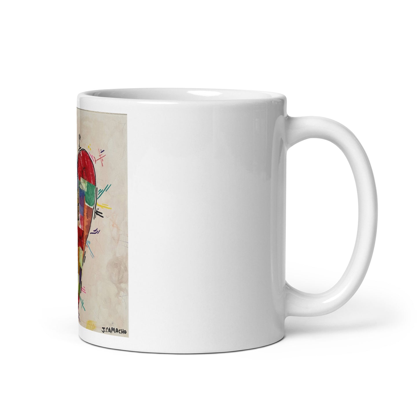 "Putting the pieces back together" White glossy mug