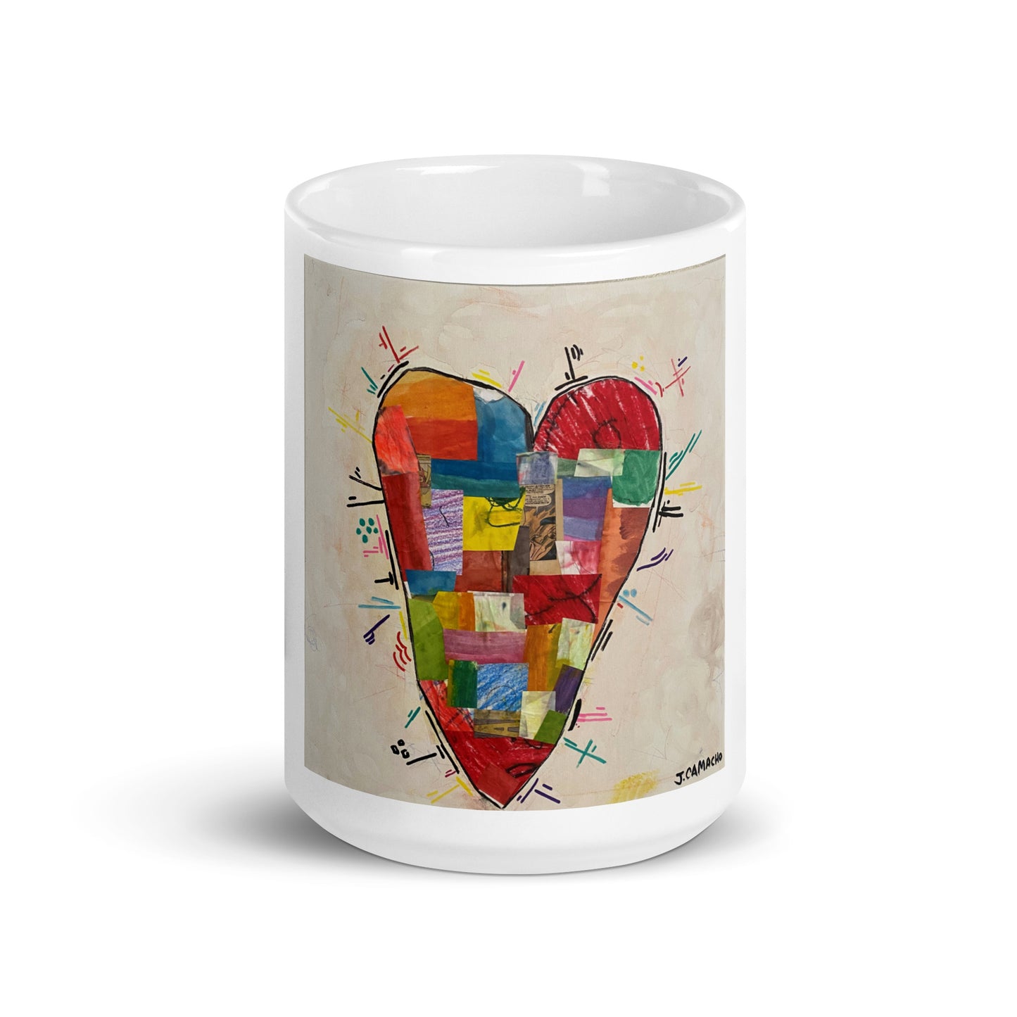 "Putting the pieces back together" White glossy mug