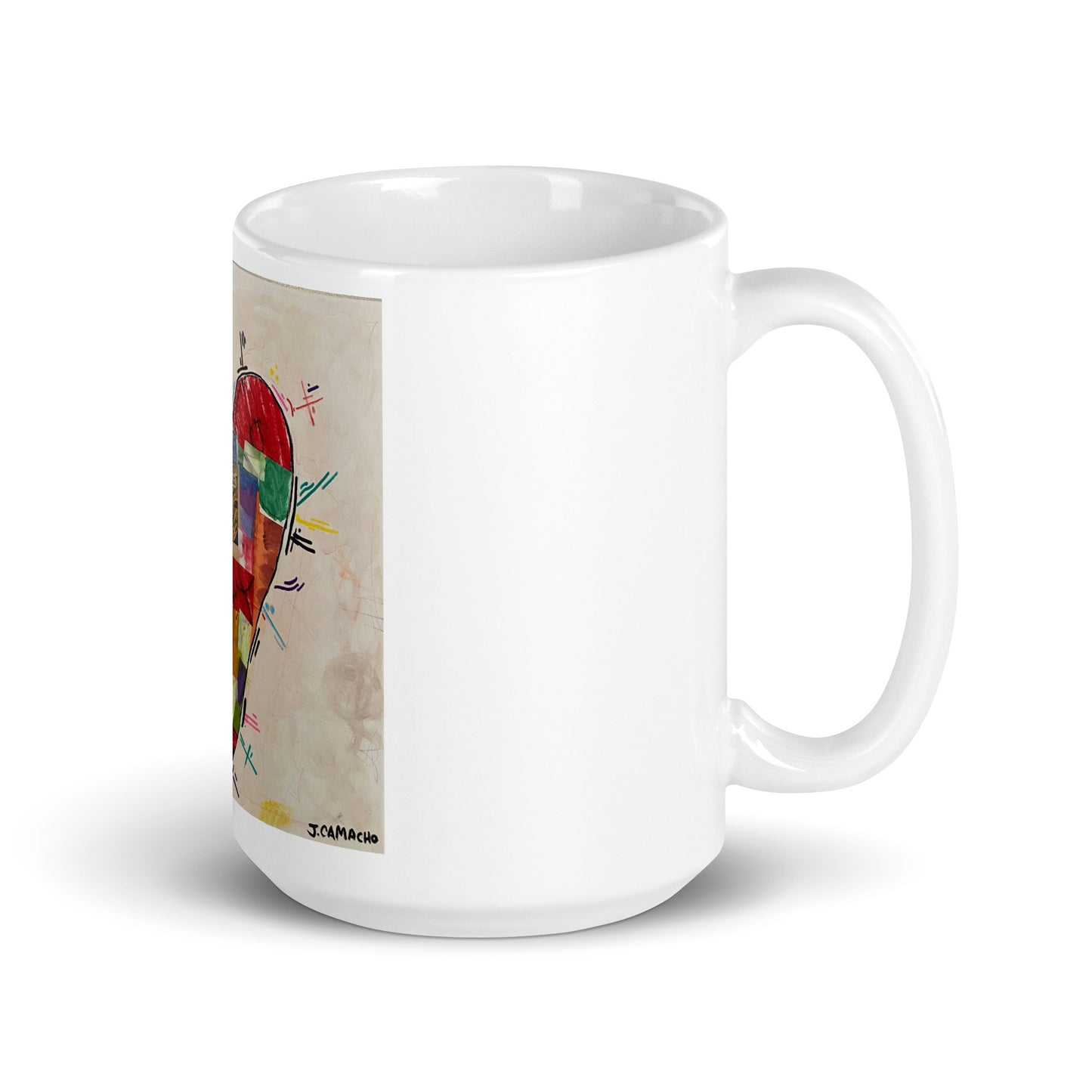 "Putting the pieces back together" White glossy mug